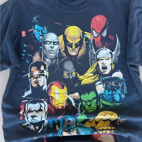 VTG Y2K MARVEL MAD ENGINE CHARACTER COLLAGE TEE - Picture 2 of 6